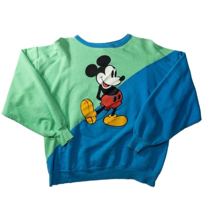 90s 刺繍タグ Disney ディズニー Mickey ミッキー ビッグプリン 