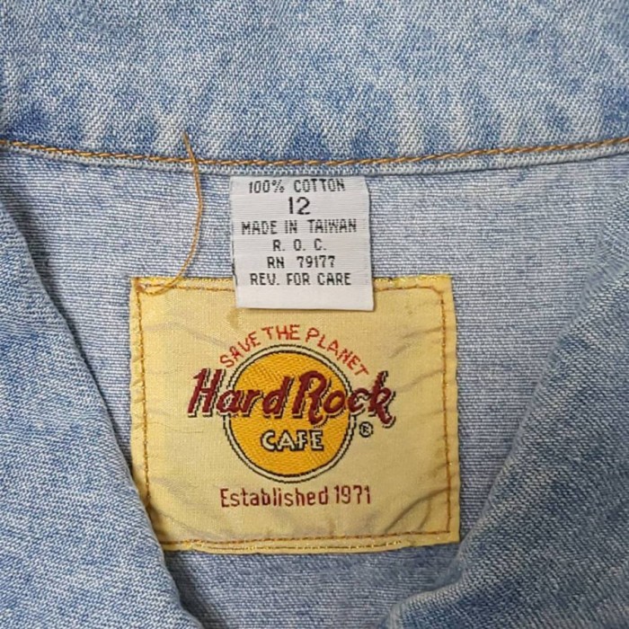HARDROCKCAFE バックロゴ刺繍デニムジャケット　12サイズ | Vintage.City 빈티지숍, 빈티지 코디 정보
