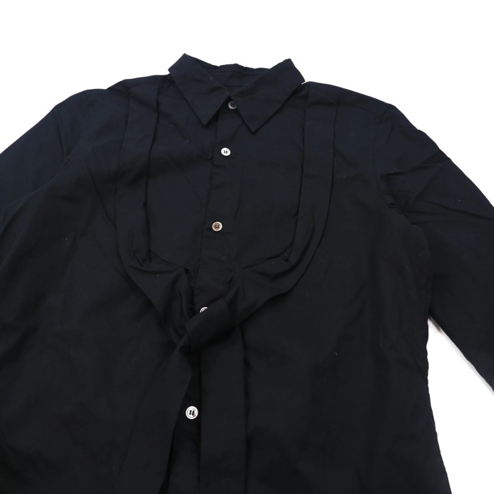 COMME DES GARCONS リボンデザインシャツ M ブラック コットン | Vintage.City 古着屋、古着コーデ情報を発信
