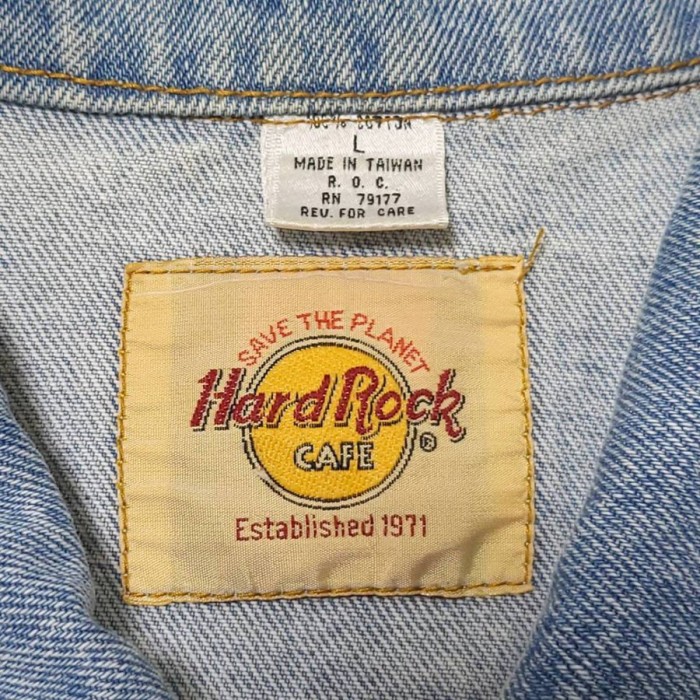 HARDROCKCAFEバックロゴ刺繍デニムジャケット | Vintage.City 빈티지숍, 빈티지 코디 정보
