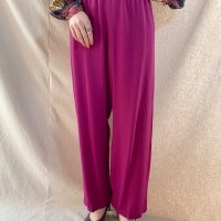 wine red color rayon easy pants | Vintage.City ヴィンテージ 古着