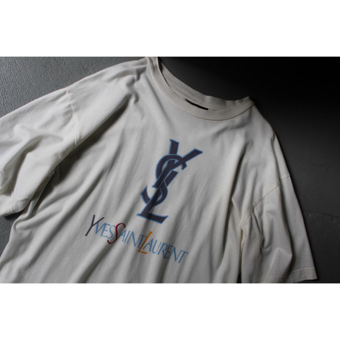 80's BOOTLEG? YvesSaintLaurent logo Tee | Vintage.City 古着屋、古着コーデ情報を発信