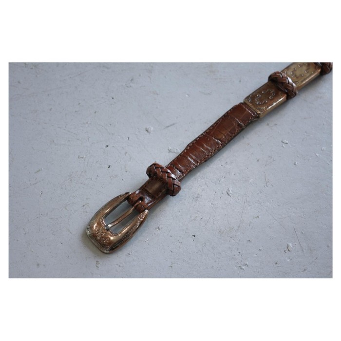 Vintage “BRIGHTON” Design Leather Belt | Vintage.City 古着屋、古着コーデ情報を発信