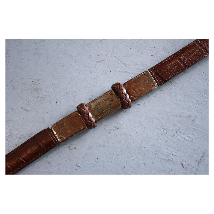 Vintage “BRIGHTON” Design Leather Belt | Vintage.City 古着屋、古着コーデ情報を発信