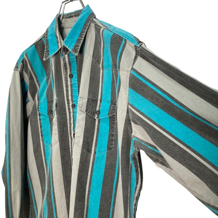 80-90s Wlangrer L/S multicolored stripe | Vintage.City 빈티지숍, 빈티지 코디 정보