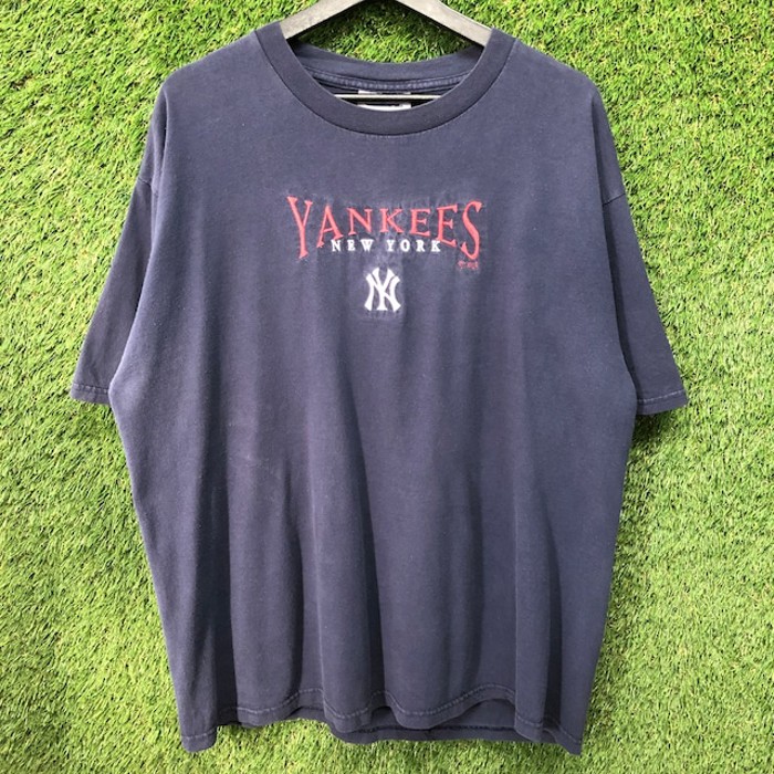 8765.-00s MLB ニューヨークヤンキース 刺繍ロゴtシャツ ストリート 