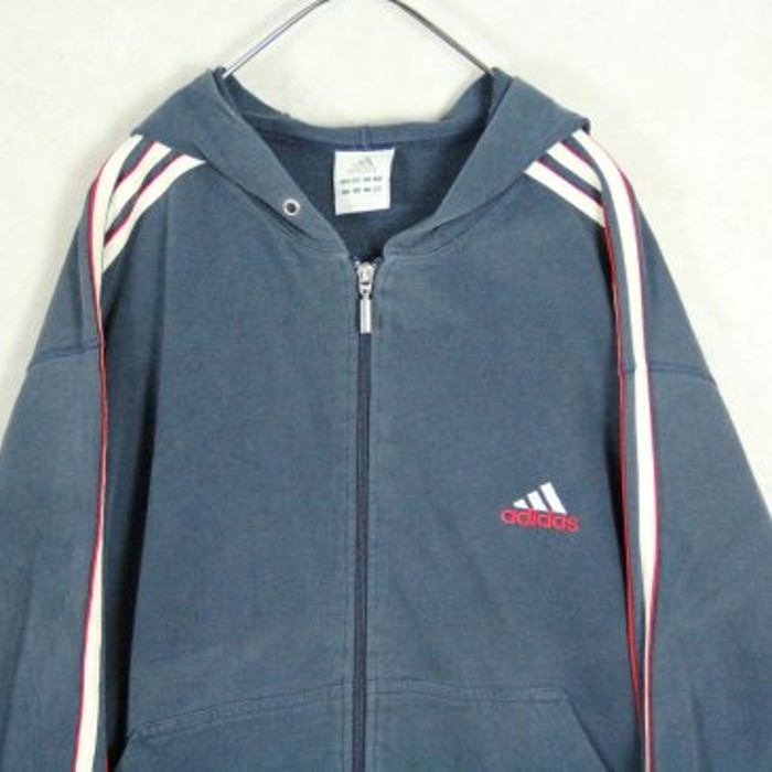 "adidas" 3line sweat hoodie | Vintage.City 古着屋、古着コーデ情報を発信