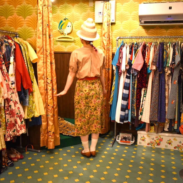 【手作り品】サザエさんで言う所のウキエさんが着てそうなキレイなお姉さんスカート | Vintage.City 빈티지숍, 빈티지 코디 정보