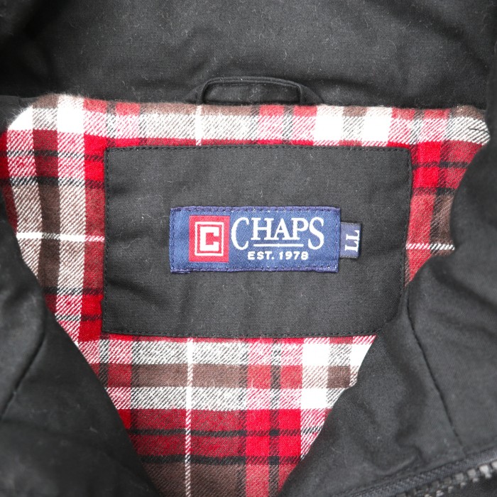 CHAPS フーデッドコート LL ブラック ポリエステル ドロスト | Vintage.City 古着屋、古着コーデ情報を発信