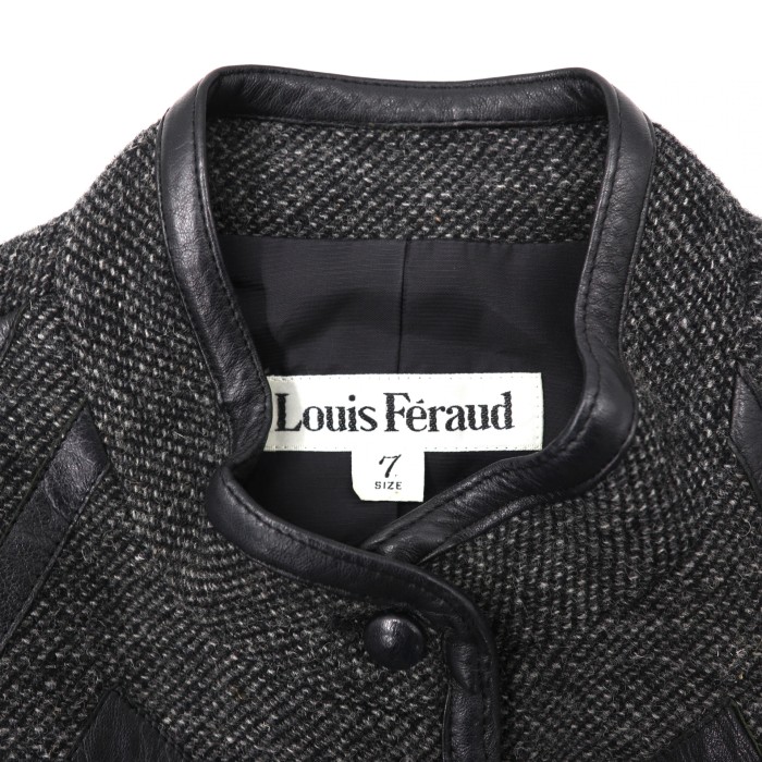 LOUIS FERAUD ナポレオンジャケット ノーカラーツイードジャケット 7 | Vintage.City 古着屋、古着コーデ情報を発信