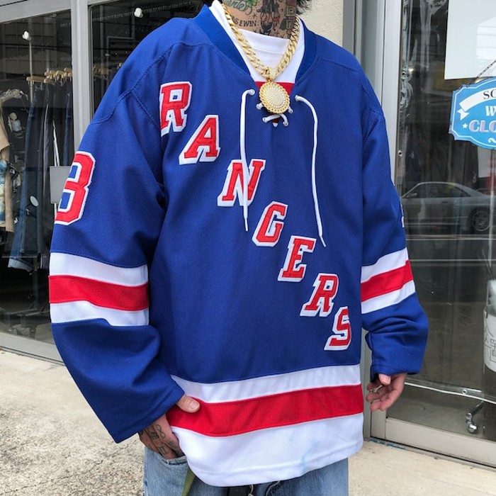 9000.カナダ製 NHL ニューヨークレンジャーズ ゲームシャツ ストリートL | Vintage.City 빈티지숍, 빈티지 코디 정보