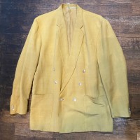 ビンテージ　ビスコース×リネンテーラードジャケット　サマージャケット　レモン | Vintage.City 古着屋、古着コーデ情報を発信