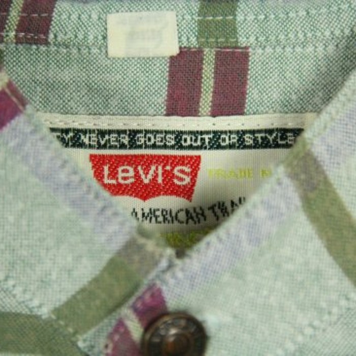 "Levi's" mint color check shirt | Vintage.City 古着屋、古着コーデ情報を発信