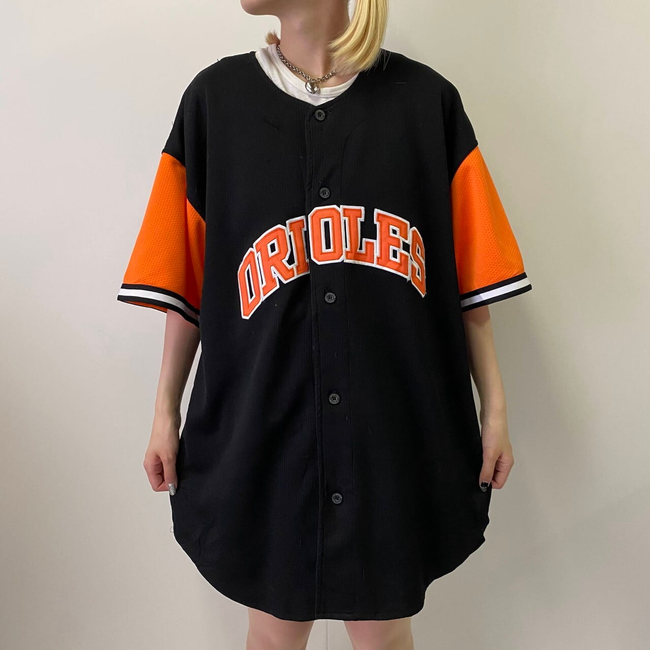00年代 MLB ボルチモア・オリオールズ ベースボールシャツ メンズXL ...