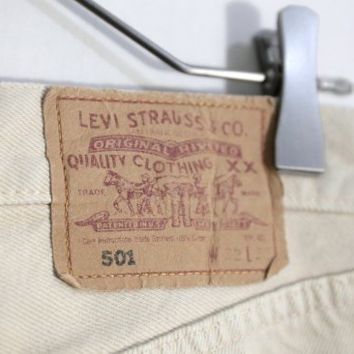 "LEVI’S" 501 off white | Vintage.City 빈티지숍, 빈티지 코디 정보