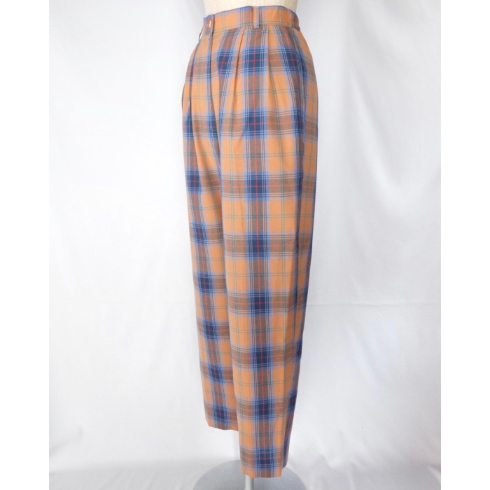 Pink blue plaid tuck pants | Vintage.City Vintage Shops, Vintage Fashion Trends
