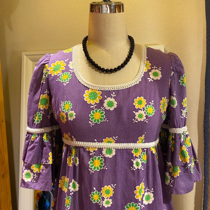 70's Flower Dress | Vintage.City 古着屋、古着コーデ情報を発信