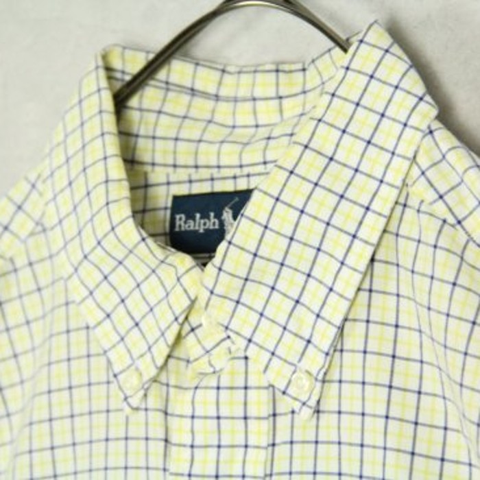 "Ralph Lauren" yellow graph check shirt | Vintage.City 빈티지숍, 빈티지 코디 정보