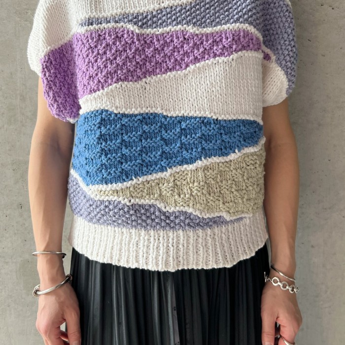 vintage hand woven cotton knit tops | Vintage.City 빈티지숍, 빈티지 코디 정보