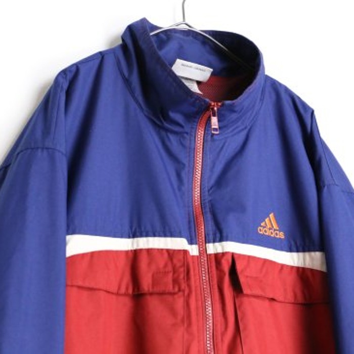 "Adidas" bicolor orange embroideryjacket | Vintage.City 빈티지숍, 빈티지 코디 정보