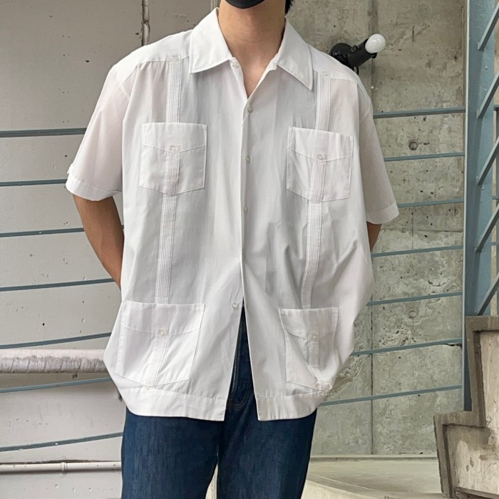 配送日指定可 vintage キューバシャツ Guayabera Shirt | kinderpartys.at
