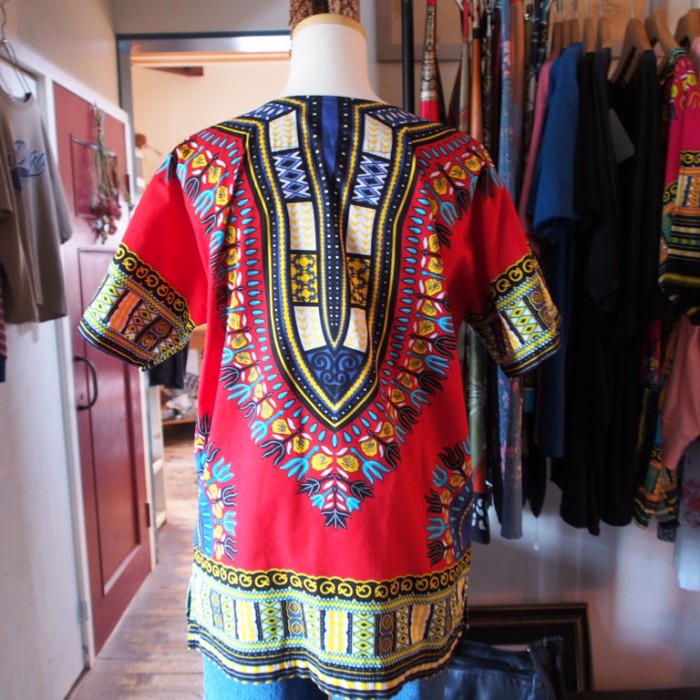 African pullover (red)/アフリカンプルオーバー・チュニック | Vintage.City 古着屋、古着コーデ情報を発信