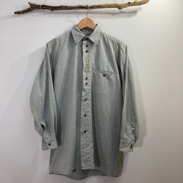 Old Euro Tyrolean L/S Shirts チロリアンシャツ | Vintage.City 빈티지숍, 빈티지 코디 정보