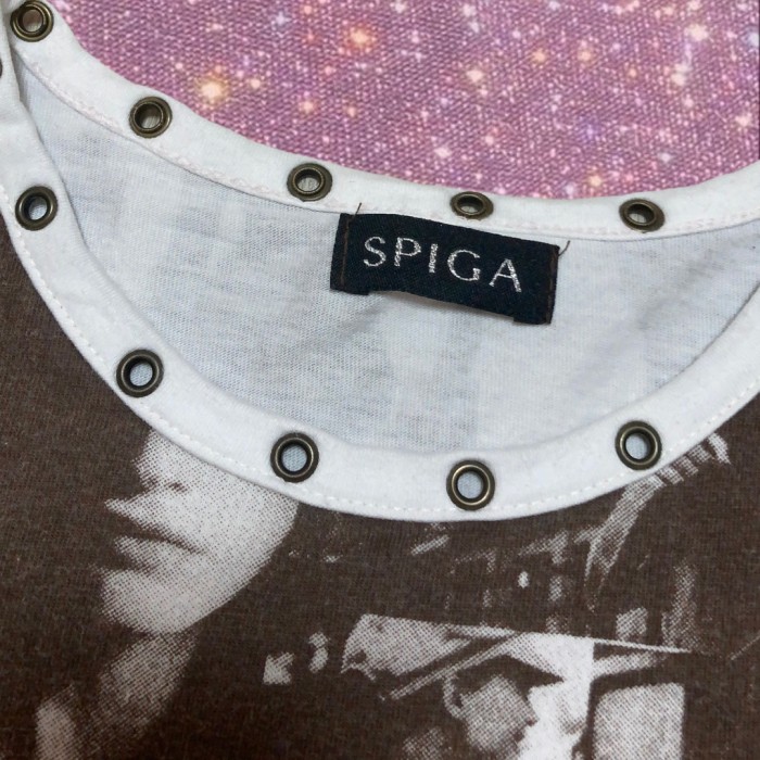 J-Y2K ♡ "SPIGA" Magazine graphic tee | Vintage.City 빈티지숍, 빈티지 코디 정보