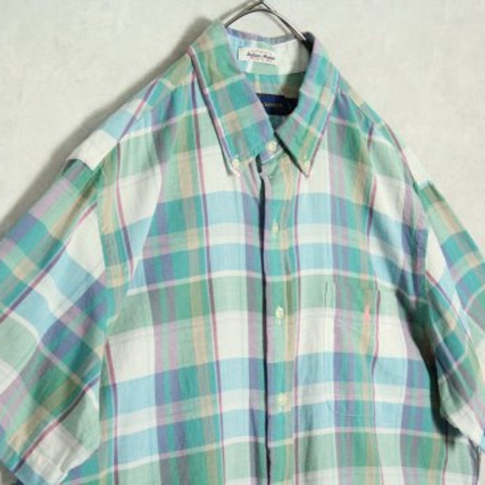 "Ralph lauren" fresh blue check shirt | Vintage.City 빈티지숍, 빈티지 코디 정보