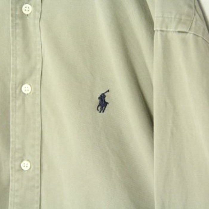 "Ralph Lauren" sand beige plain shirt | Vintage.City 古着屋、古着コーデ情報を発信