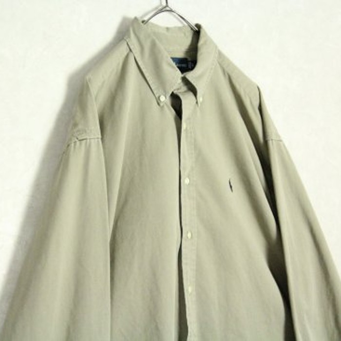 "Ralph Lauren" sand beige plain shirt | Vintage.City 빈티지숍, 빈티지 코디 정보