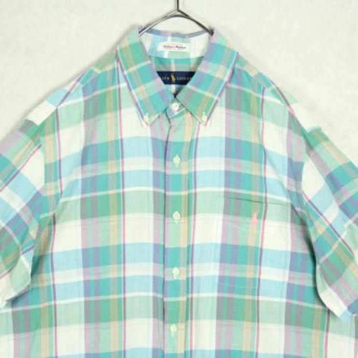 "Ralph lauren" fresh blue check shirt | Vintage.City 古着屋、古着コーデ情報を発信