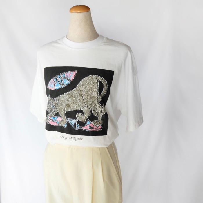 Vintage cat fish t-shirt | Vintage.City 古着屋、古着コーデ情報を発信