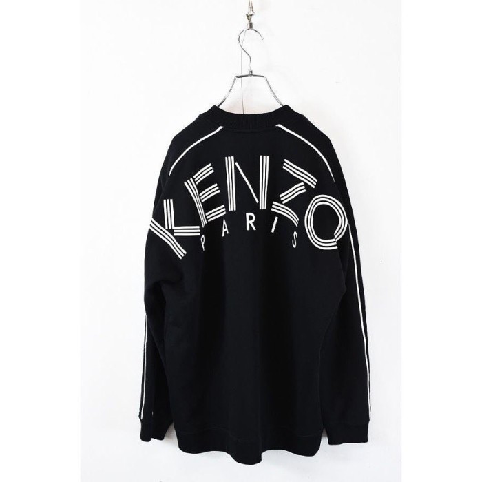 KENZO ケンゾー メンズ Vネック ニット セーター ブラック ロゴ M