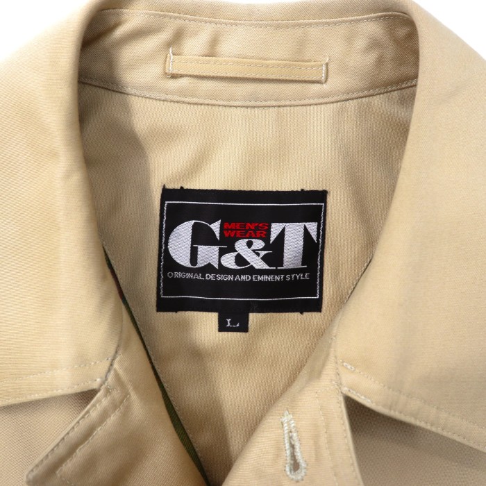 G&T ステンカラーコート L ベージュ コットン | Vintage.City 古着屋、古着コーデ情報を発信