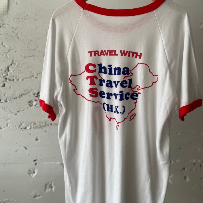 香港中国旅行社 リンガーTシャツ | Vintage.City 古着屋、古着コーデ情報を発信