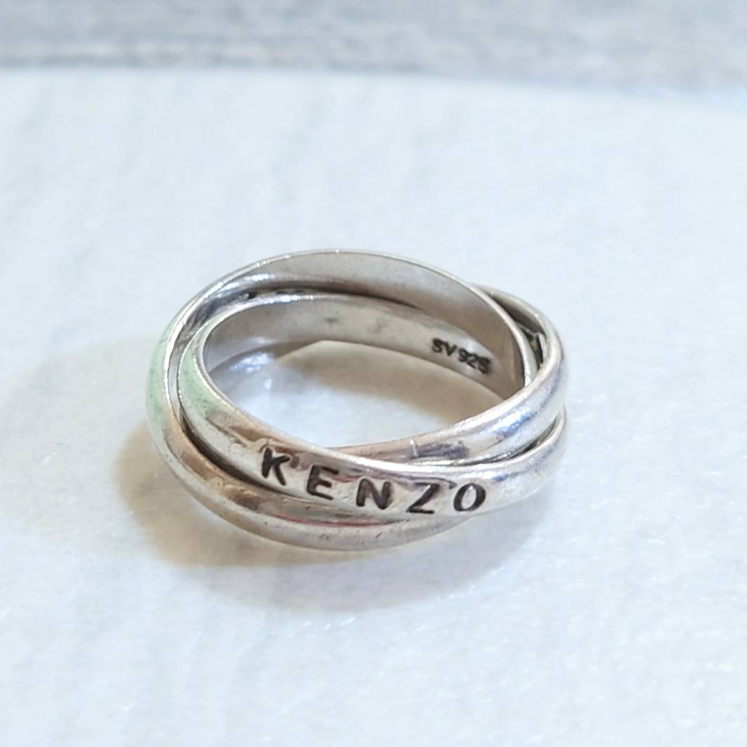 KENZO Silver 925 トリニティ リング 3連 指輪 | Vintage.City