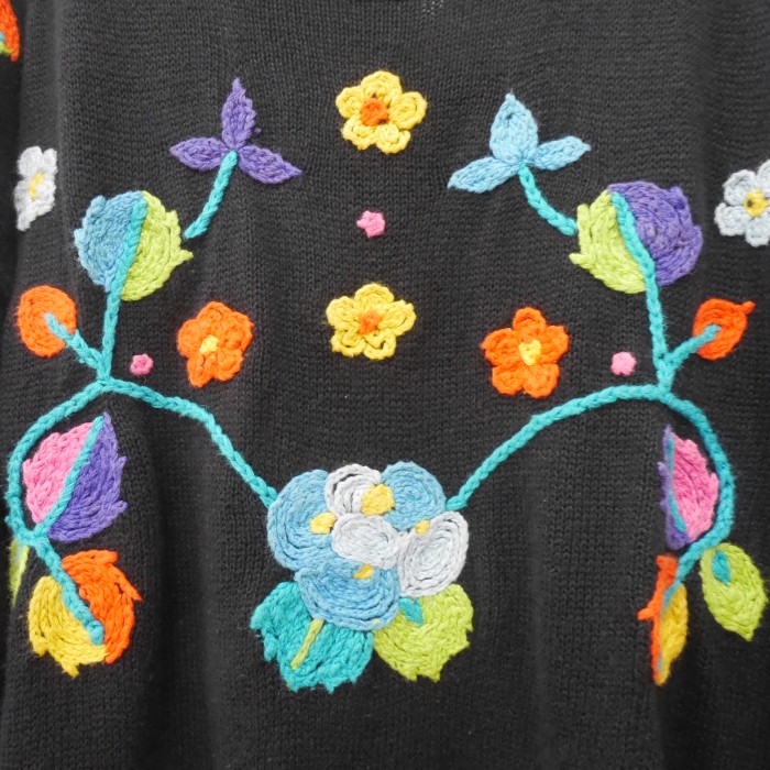 embroidered design summer knit | Vintage.City 빈티지숍, 빈티지 코디 정보