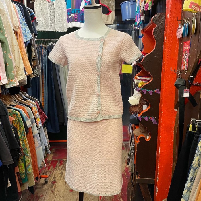 70s #カーディガン #スカート セットアップ | Vintage.City 古着屋、古着コーデ情報を発信