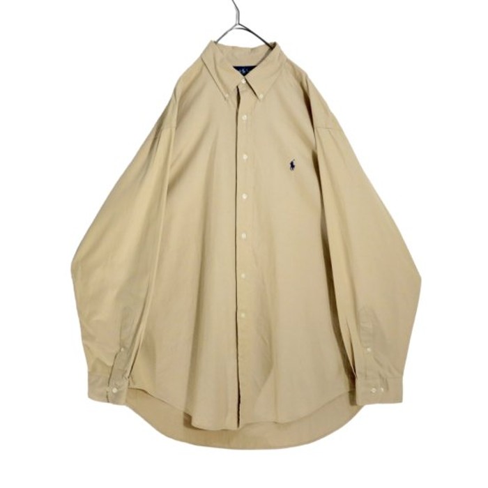 "Ralph Lauren" beige cotton shirt | Vintage.City 빈티지숍, 빈티지 코디 정보