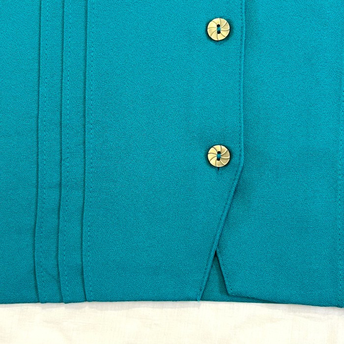 00s SAG HARBOR ターコイズブルー半袖ブラウス シャツ | Vintage.City 古着屋、古着コーデ情報を発信