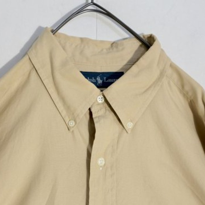 "Ralph Lauren" beige cotton shirt | Vintage.City 古着屋、古着コーデ情報を発信