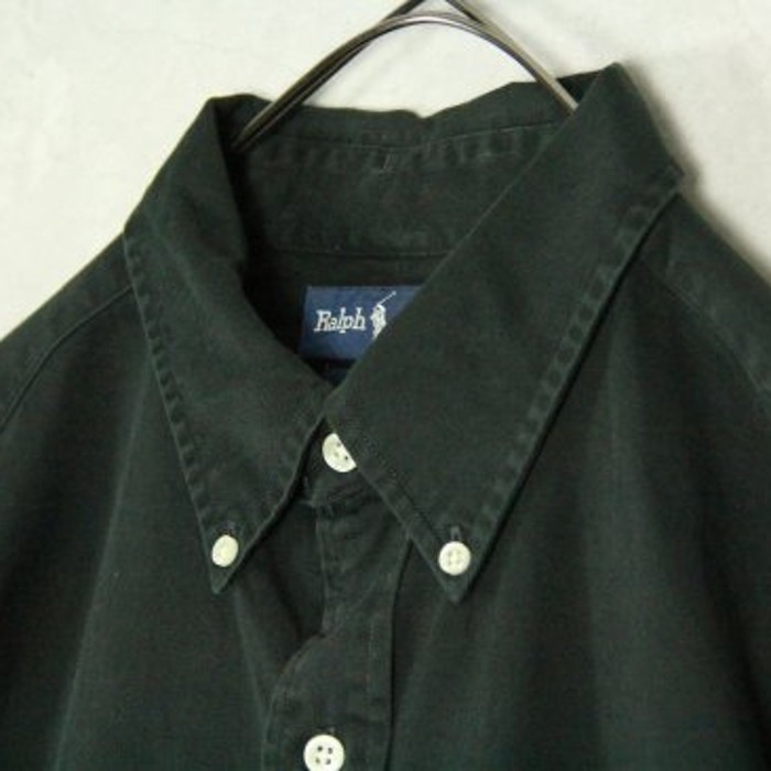 "Polo Ralph Lauren"  black cotton shirt | Vintage.City 古着屋、古着コーデ情報を発信