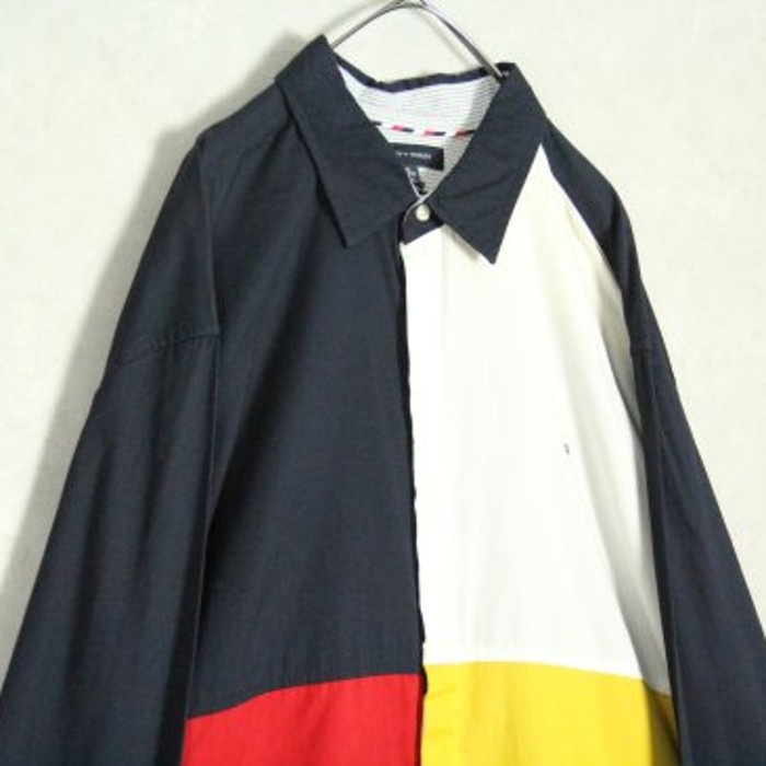 "Tommy Hilfiger" panel color switchshirt | Vintage.City 古着屋、古着コーデ情報を発信