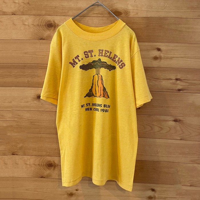 【TPLUS】80s Tシャツ セントへレンズ山 シングルステッチ US古着 | Vintage.City 빈티지숍, 빈티지 코디 정보