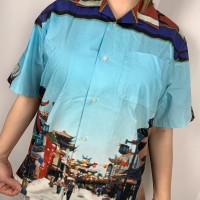 【エクストララージ】チャイナタウンフォトプリント　半袖シャツ | Vintage.City 빈티지숍, 빈티지 코디 정보