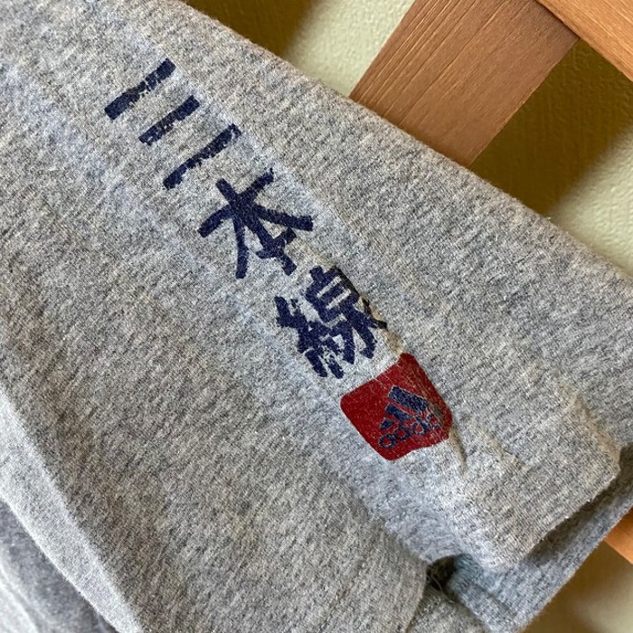 アディダス 90s tシャツ 刺繍タグ パフォーマンスロゴ 3本線 日本 古着 