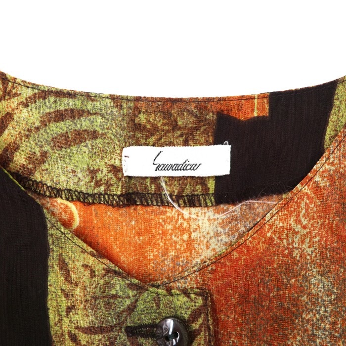 ジャパンヴィンテージ SAWADICA 半袖ポリシャツ 11 ブラック 総柄 | Vintage.City 古着屋、古着コーデ情報を発信