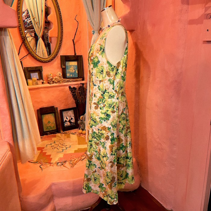 Used flower summer dress | Vintage.City 古着屋、古着コーデ情報を発信