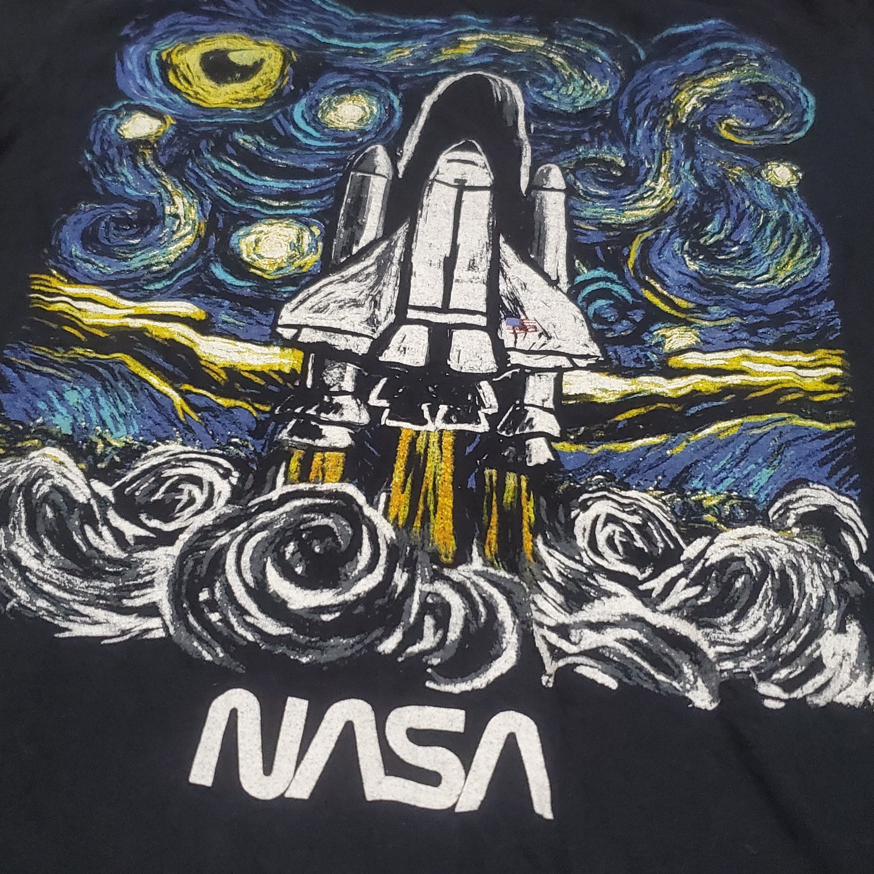 NASA ナサ 宇宙 ロケット プリント USA古着 Tシャツ アート 絵画 